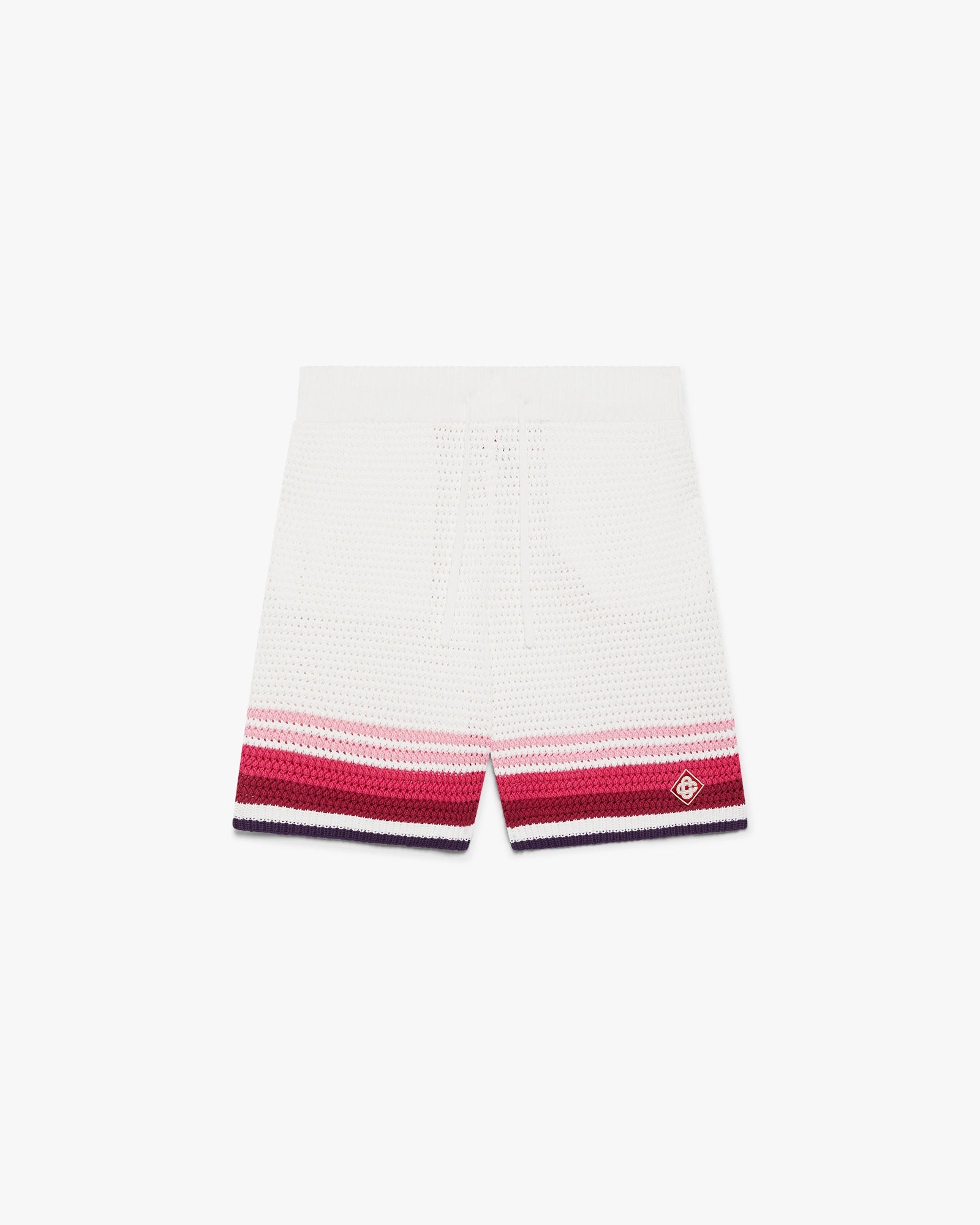 Casablanca Crochet shorts bianco rosa cotone
