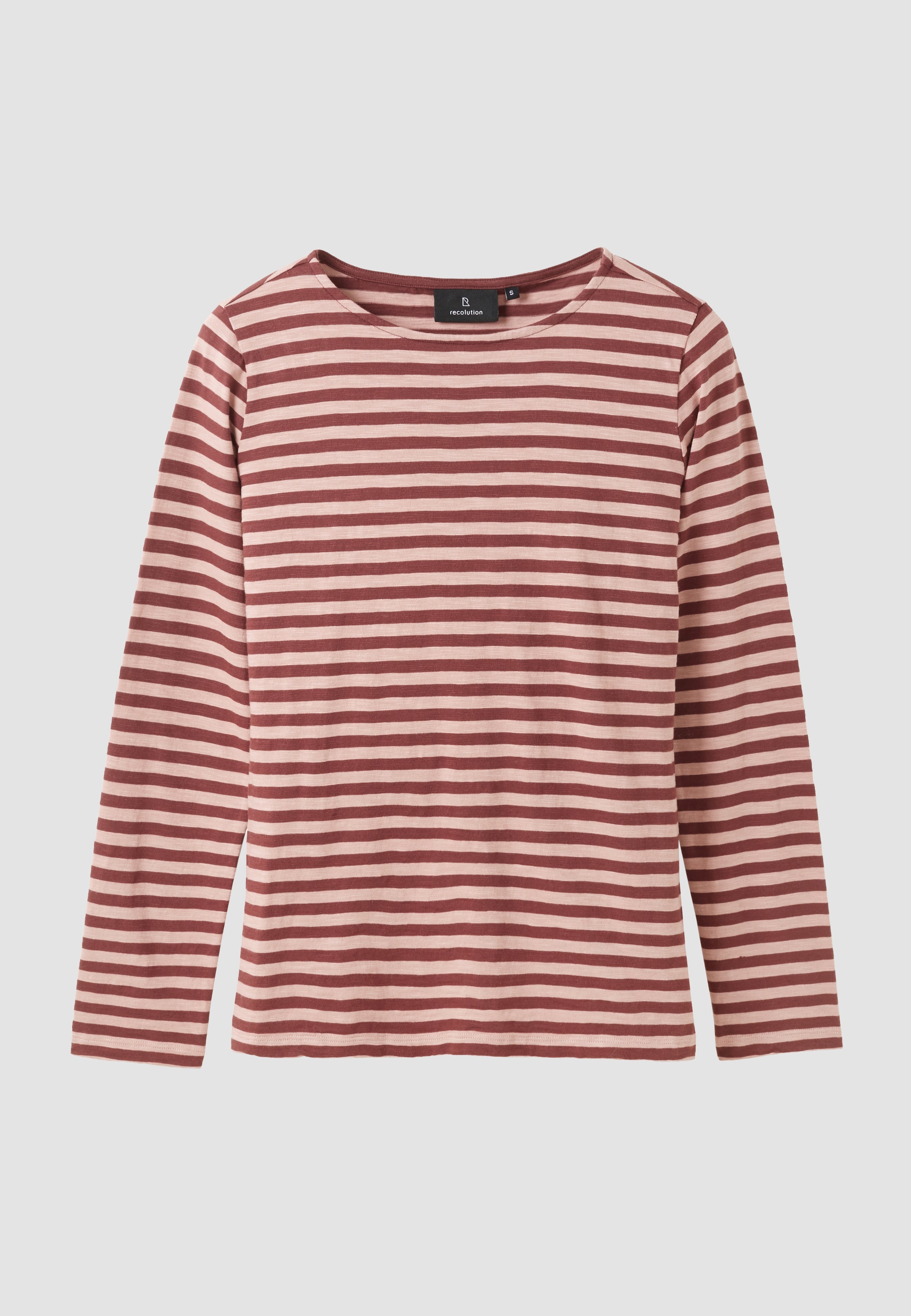 Recolution Iris Stripes maglia a righe rosa cotone bio