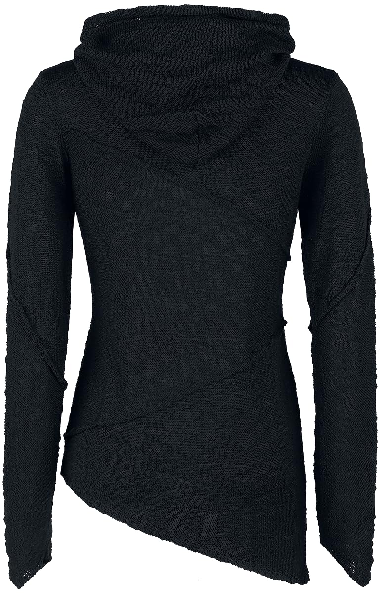 Gothicana by EMP Pullover Nero con Cappuccio L Gotico