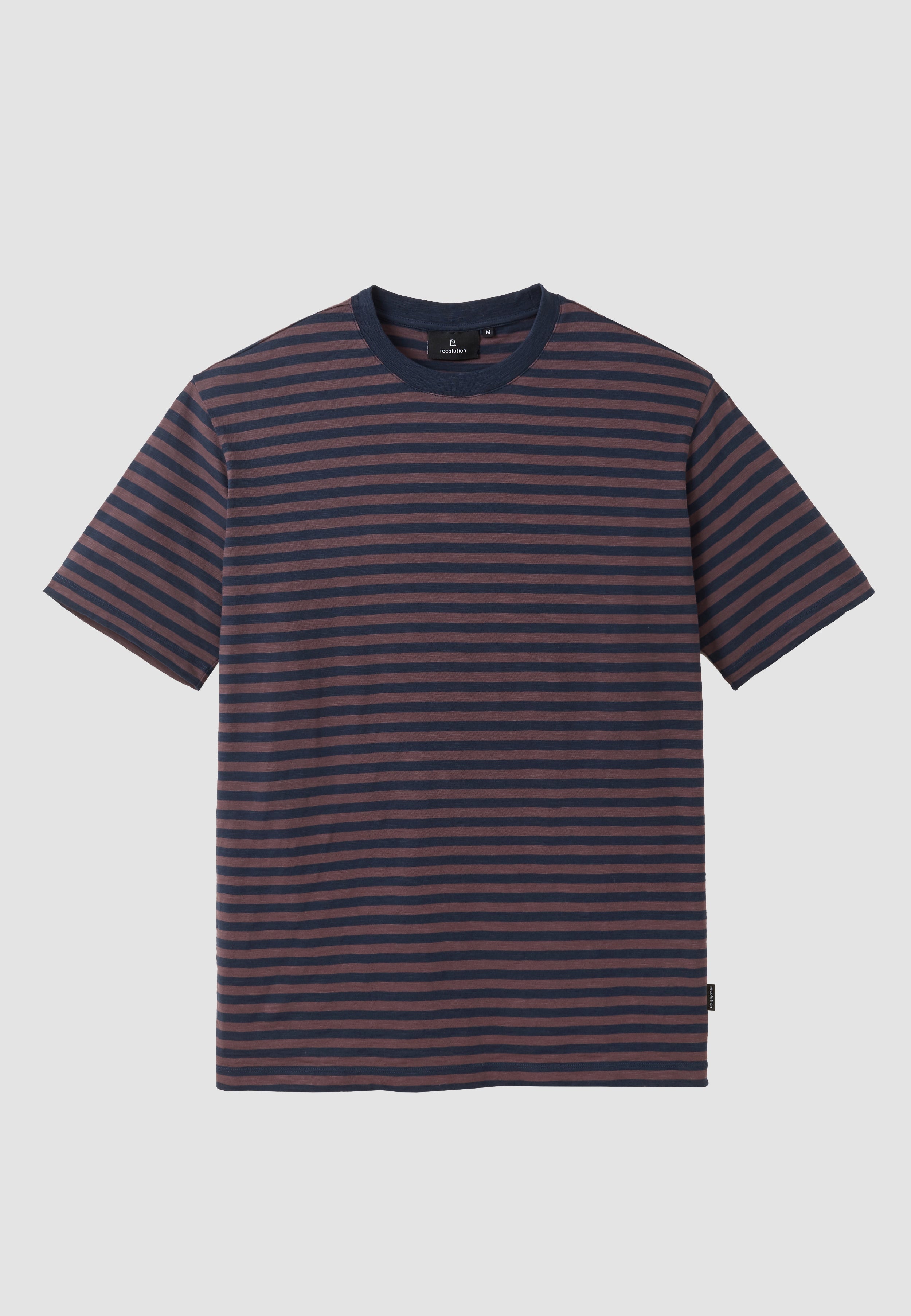 Recolution Delonix Stripes t-shirt uomo uva cotone bio