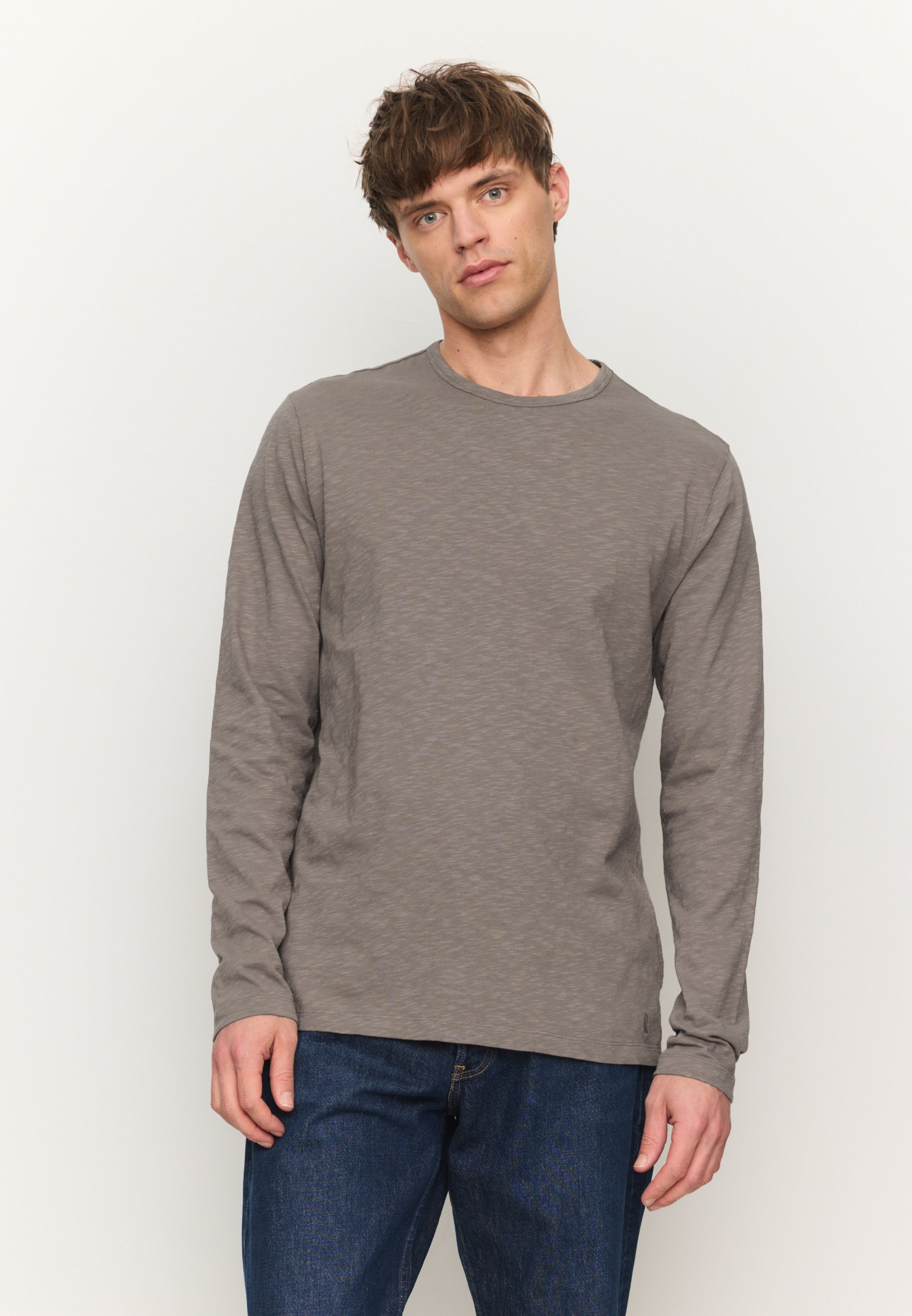 Recolution MACA maglia maniche lunghe marrone vintage cotone bio