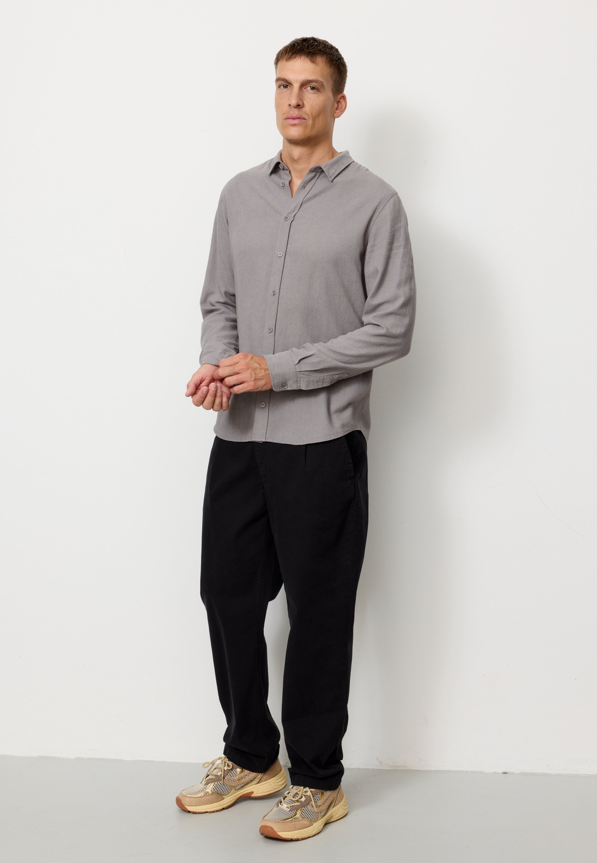 Recolution Nutmeg camicia lino greige traspirante