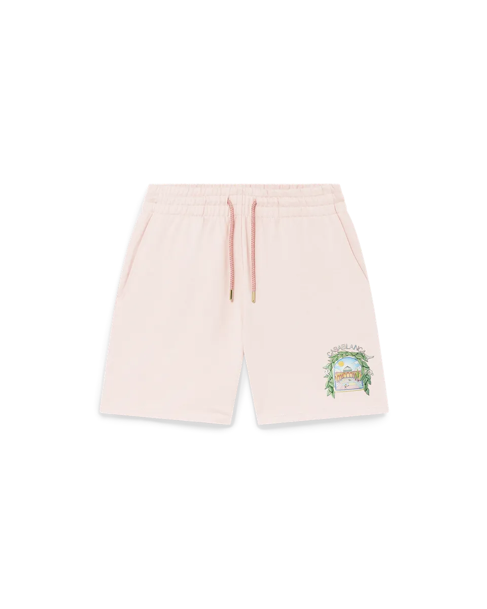 Casablanca L'Arche Sweatshorts pantaloncini rosa cotone bio