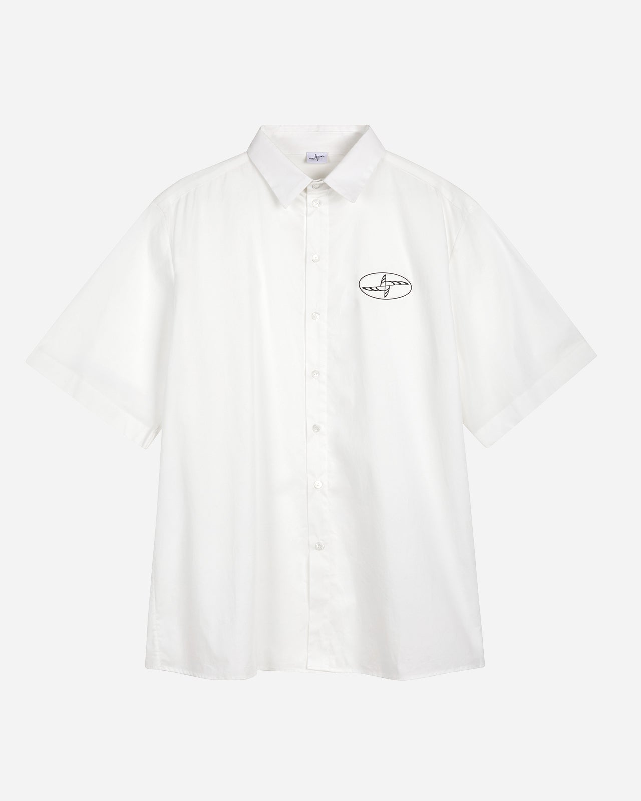 Noskra Logo camicia bianca cotone bottoni madreperla