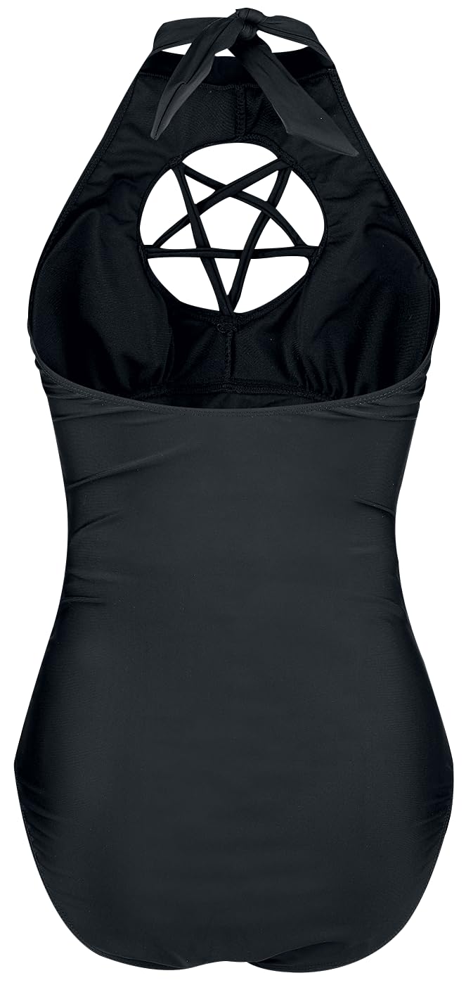 Gothicana by EMP Costume da Bagno Nero con Pentacolo