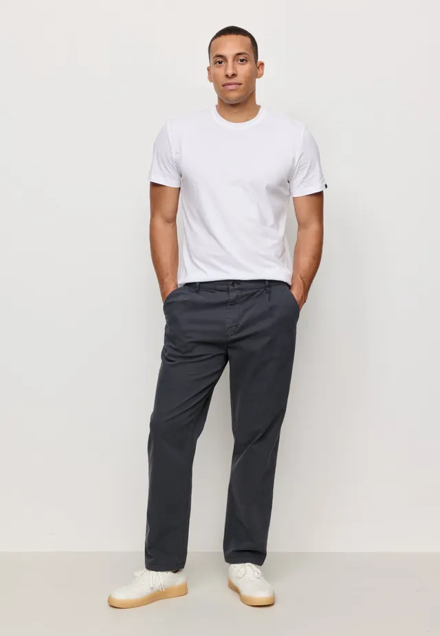 Recolution Oak pantaloni chino uomo grigio cotone bio