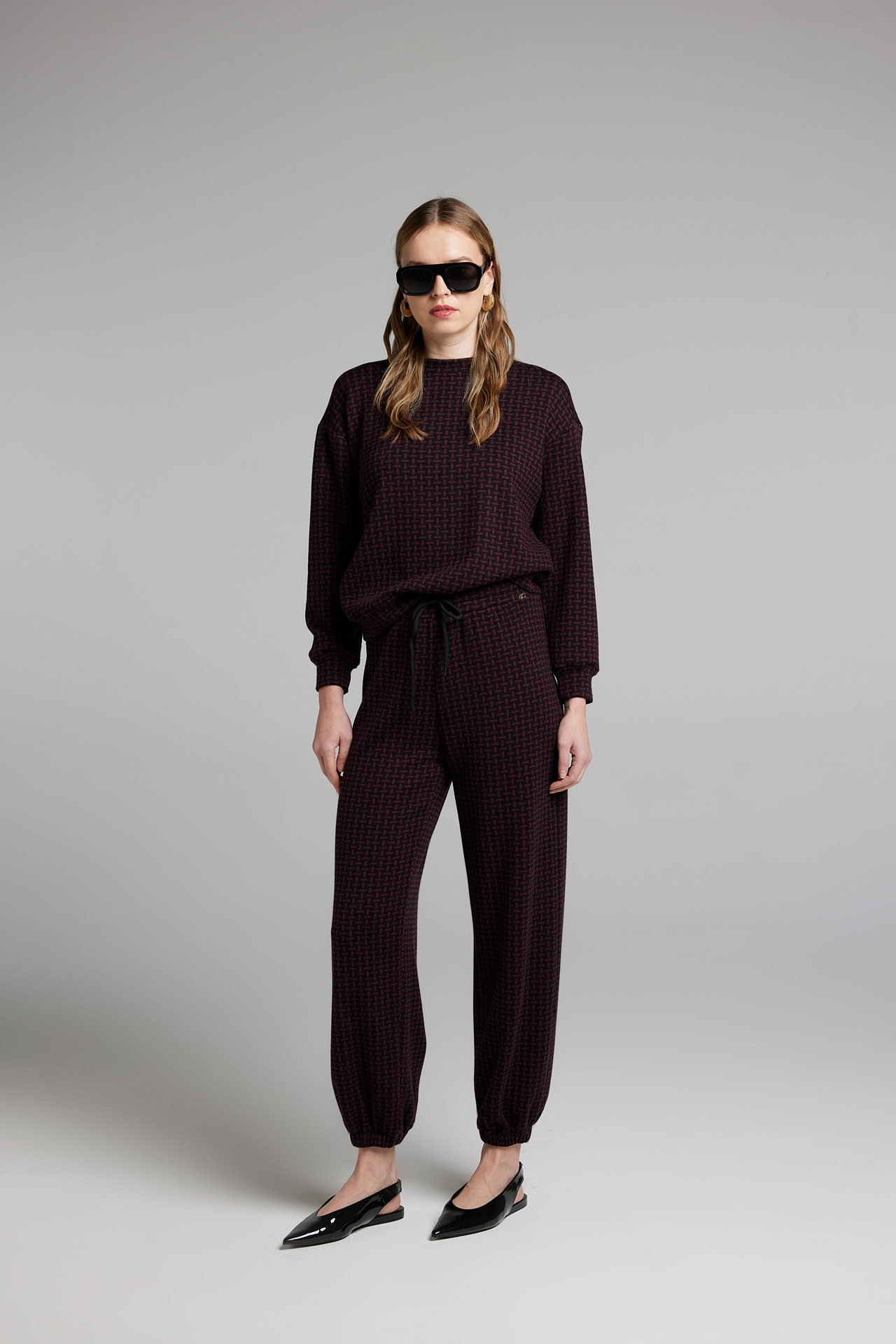 Sarah Chole 27810 pantalone jacquard fantasia