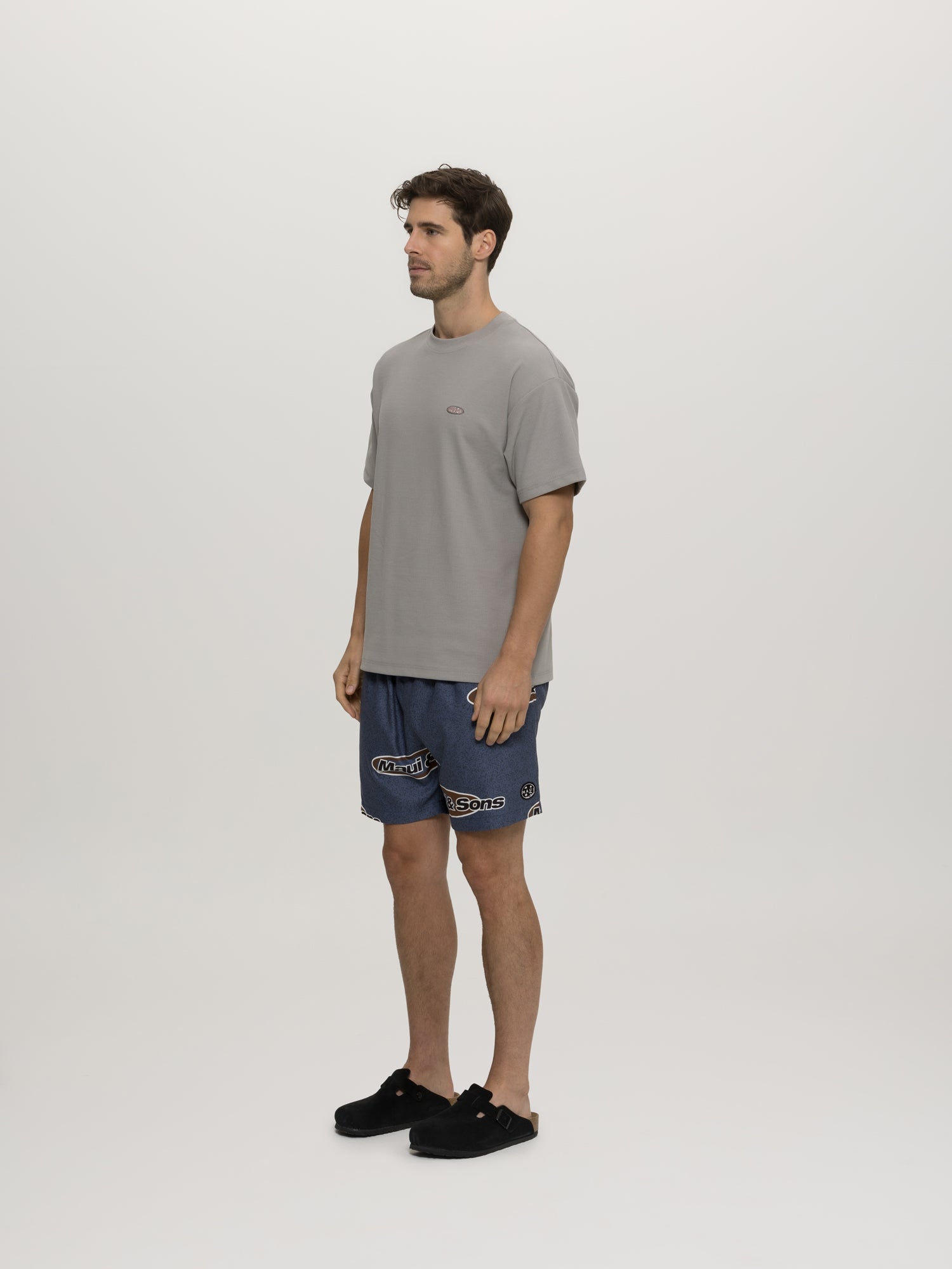 Maui and Sons Surface Knit t-shirt grigia elasticizzata