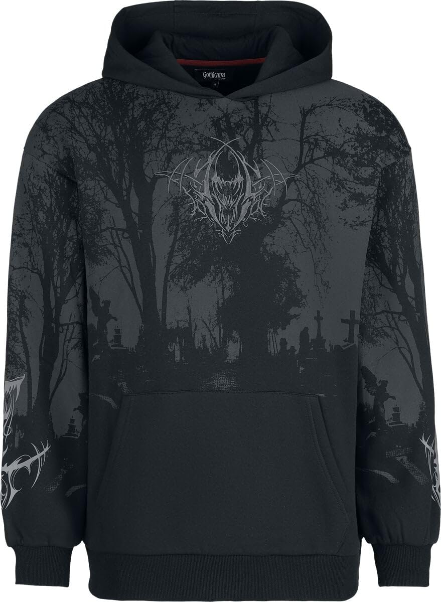 Gothicana by EMP Eternal Allure Felpa Uomo Nero L Cappuccio