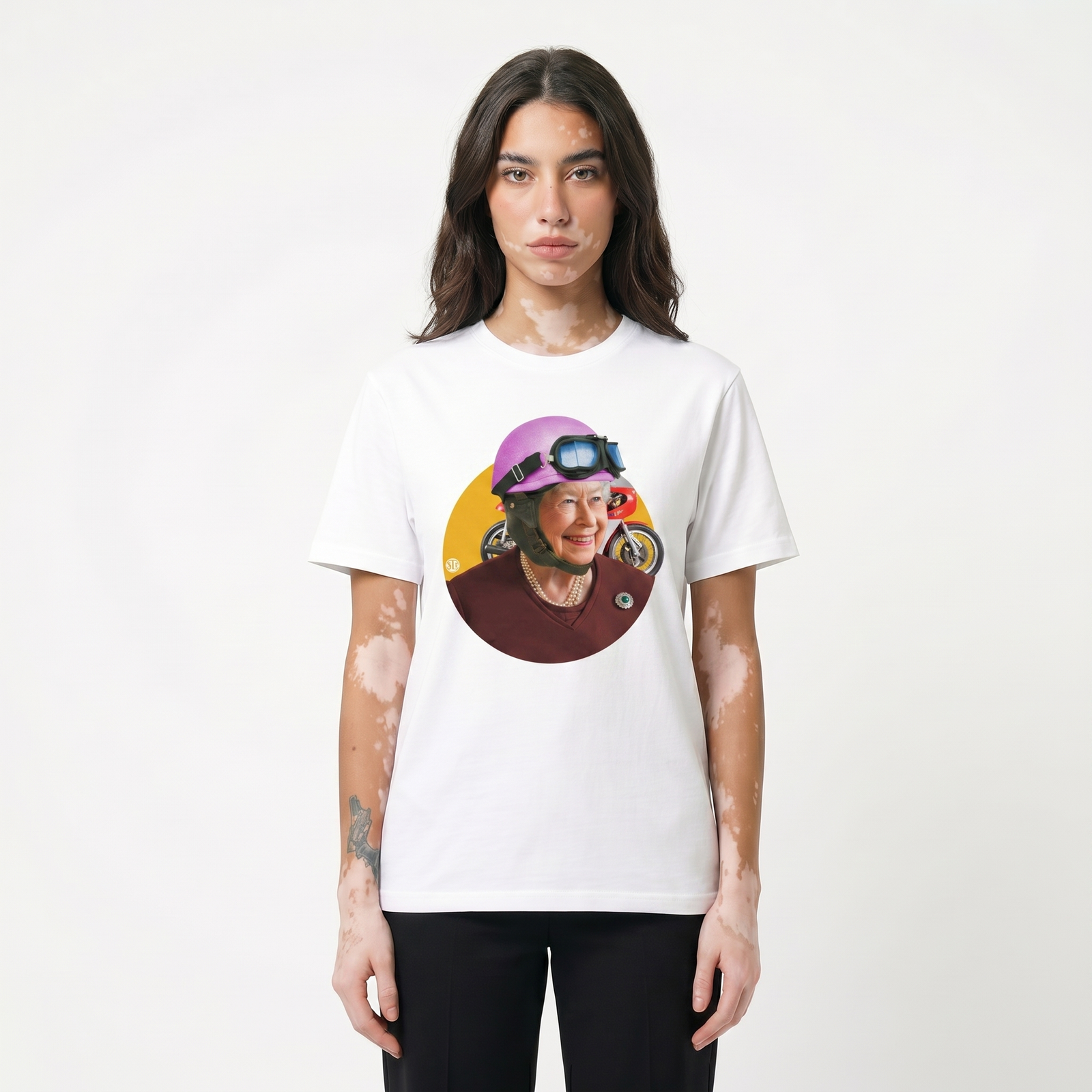 Seetees Betty t-shirt stampa motori comoda