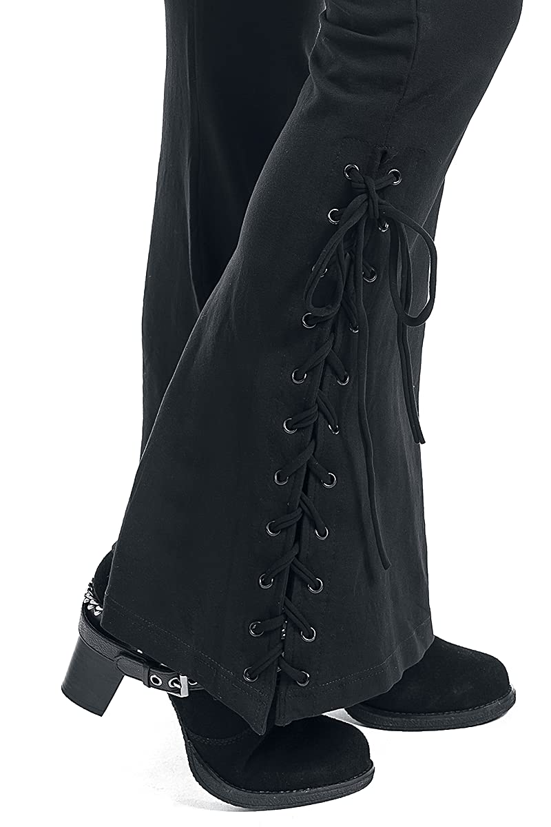 Gothicana by EMP Leggings Neri Bootcut Gonna Pantaloni M Gotici