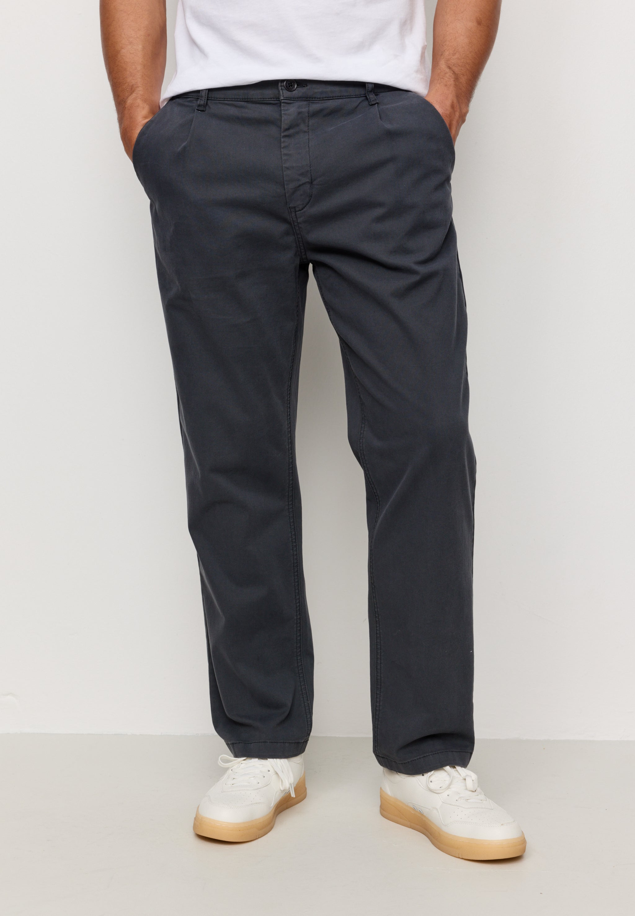 Recolution Oak pantaloni chino uomo grigio cotone bio