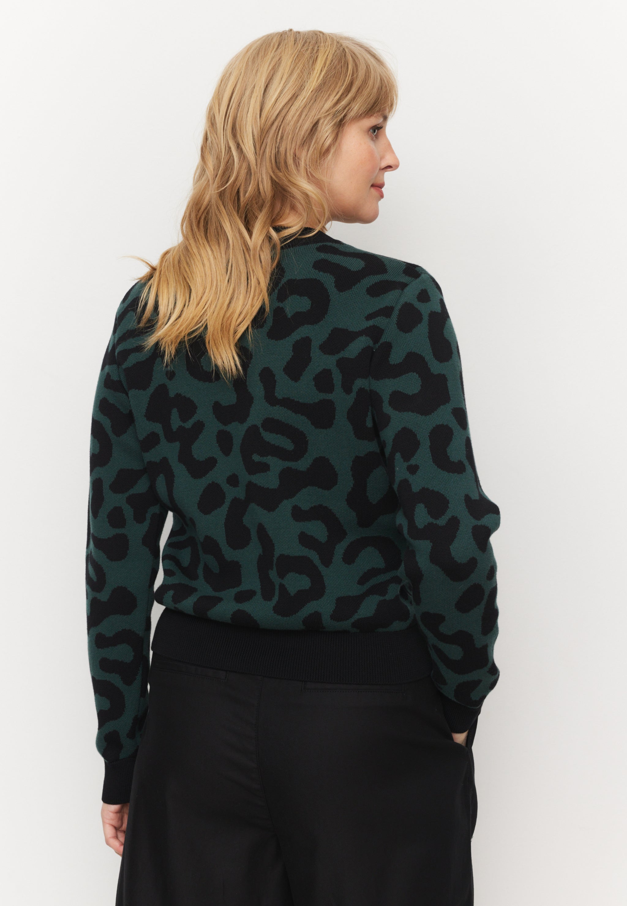 Recolution Pistia Leo pullover donna verde cotone bio