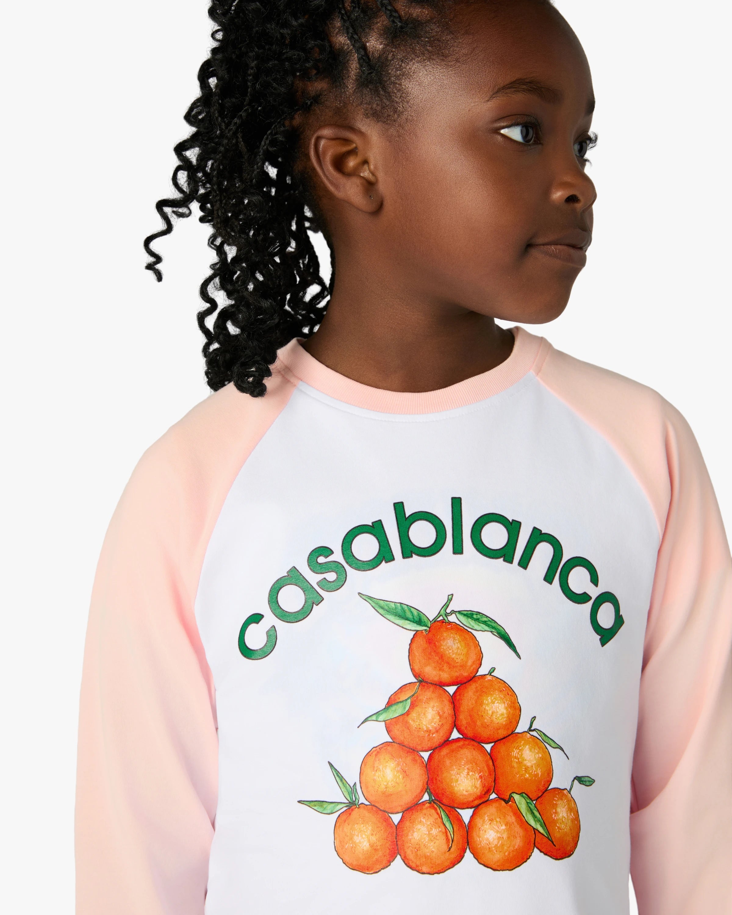 Casablanca Oranges Baseball maglia manica lunga bianco rosa