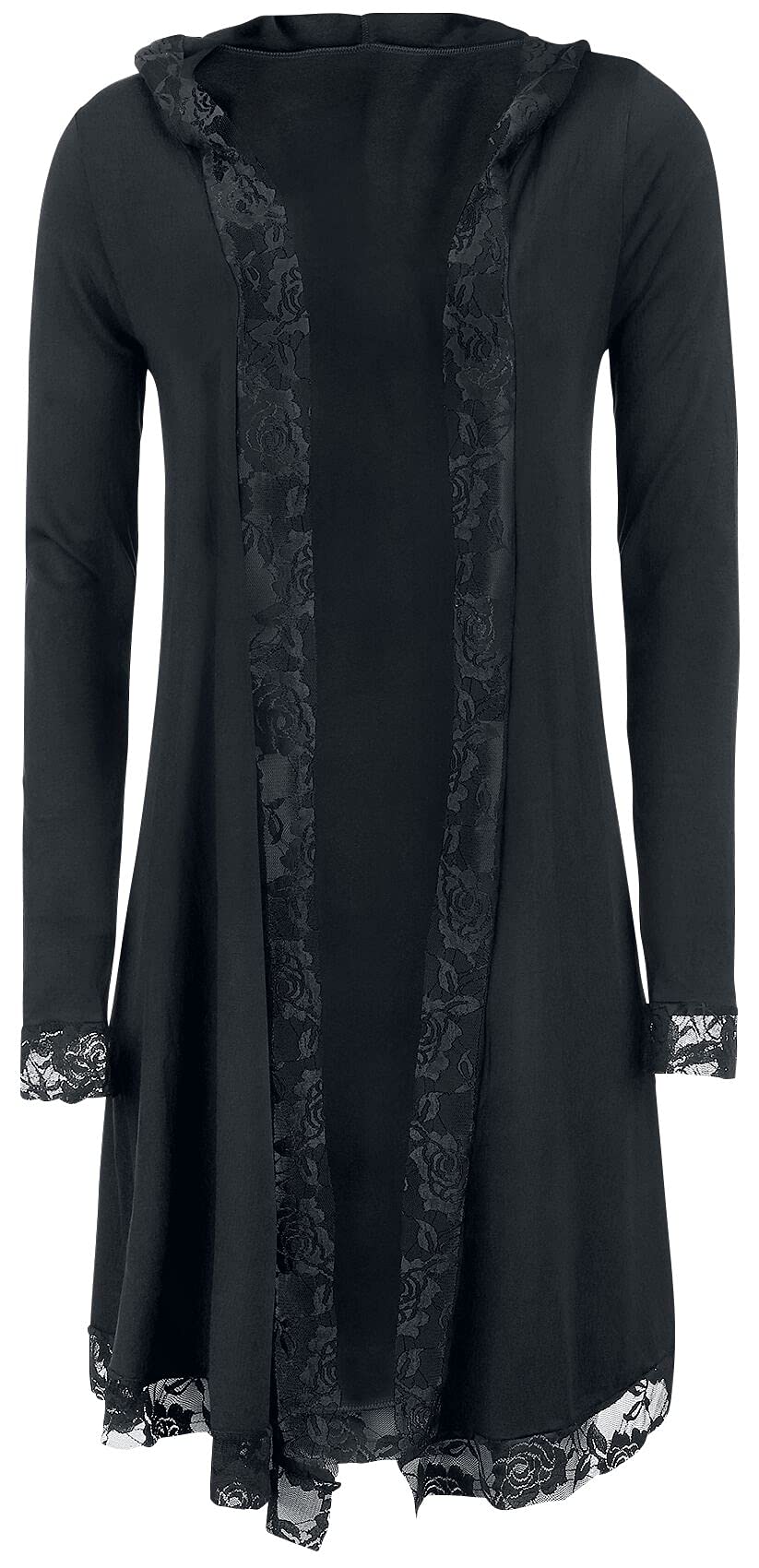 Gothicana by EMP cardigan lungo nero pizzo M