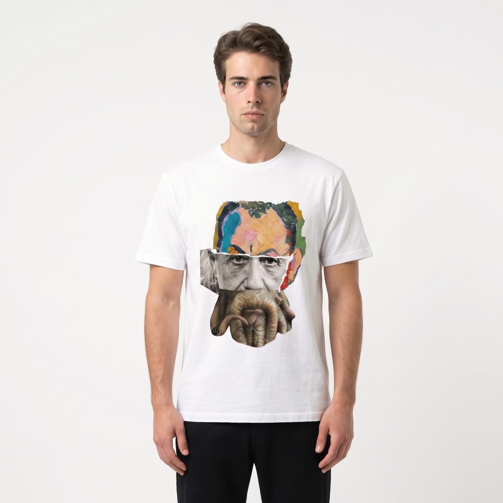 Seetees Eimajo T-shirt stampa strappi vestibilità comoda