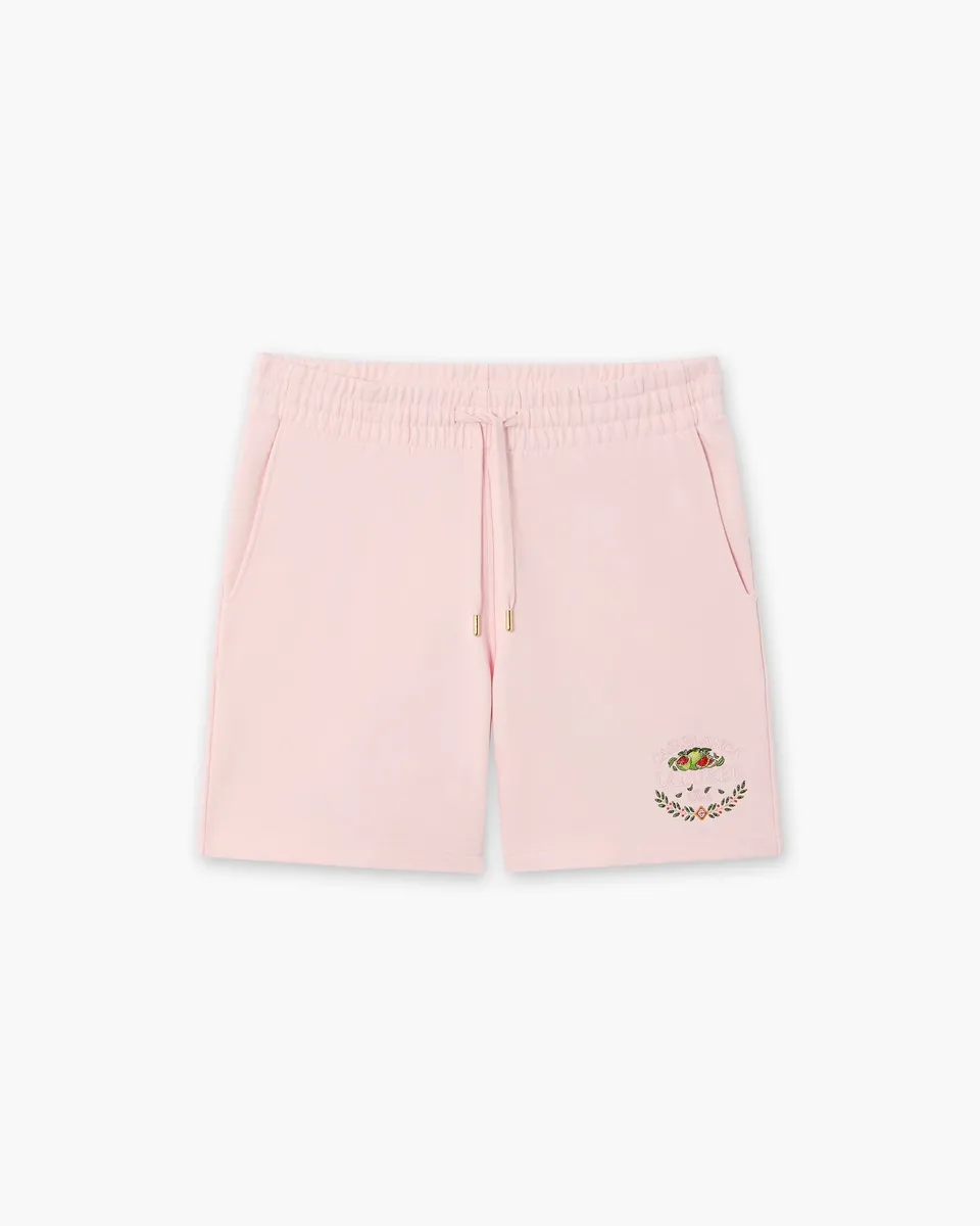 Casablanca Laduree shorts donna rosa cotone ricamato
