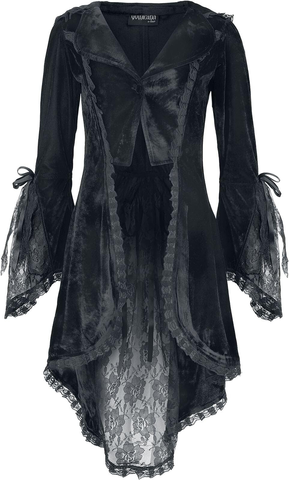 Gothicana by EMP Cardigan Nero Velluto Pizzo M gotico