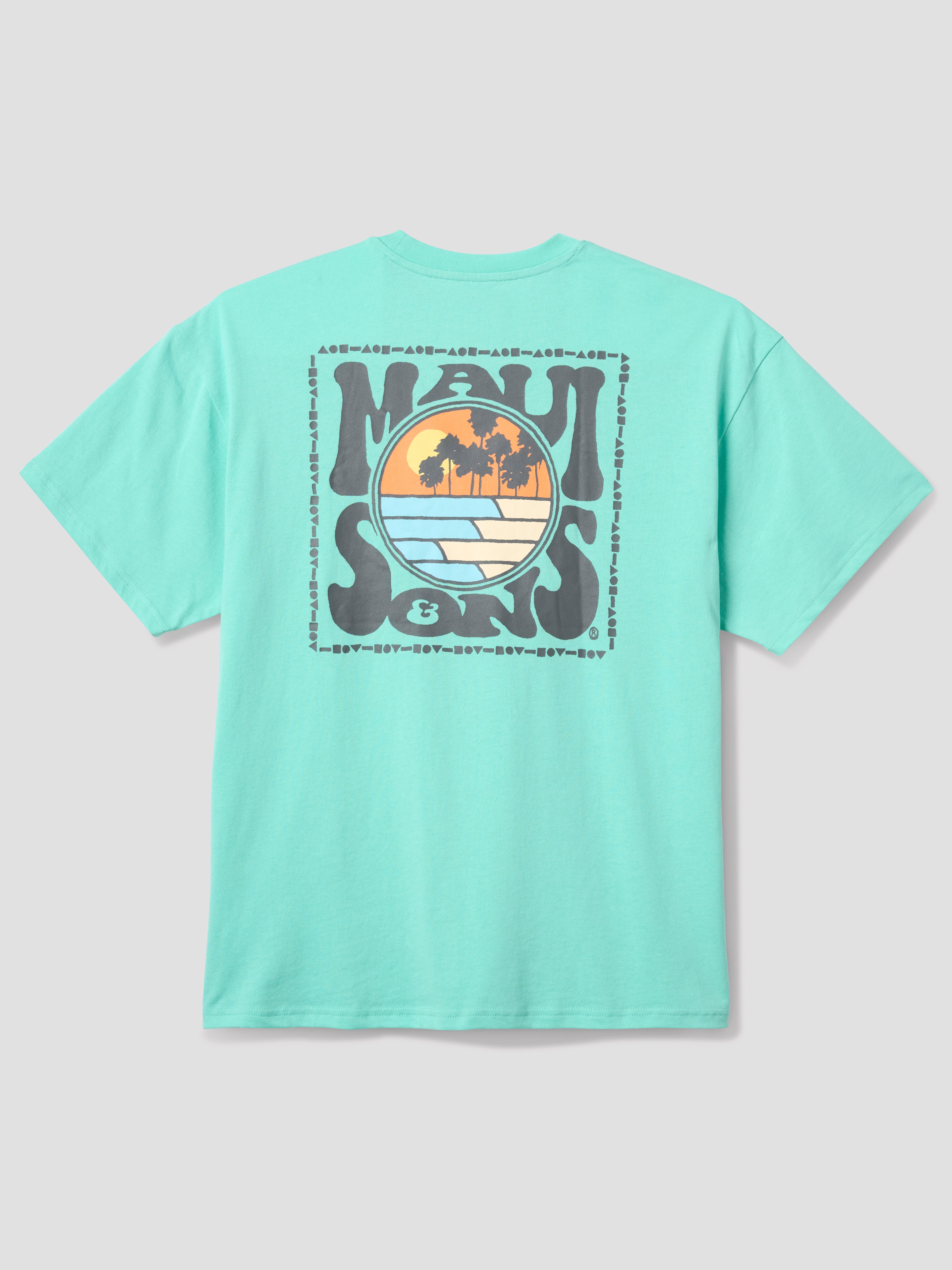 Maui and Sons Fourth Wave t-shirt boxy cotone celadon