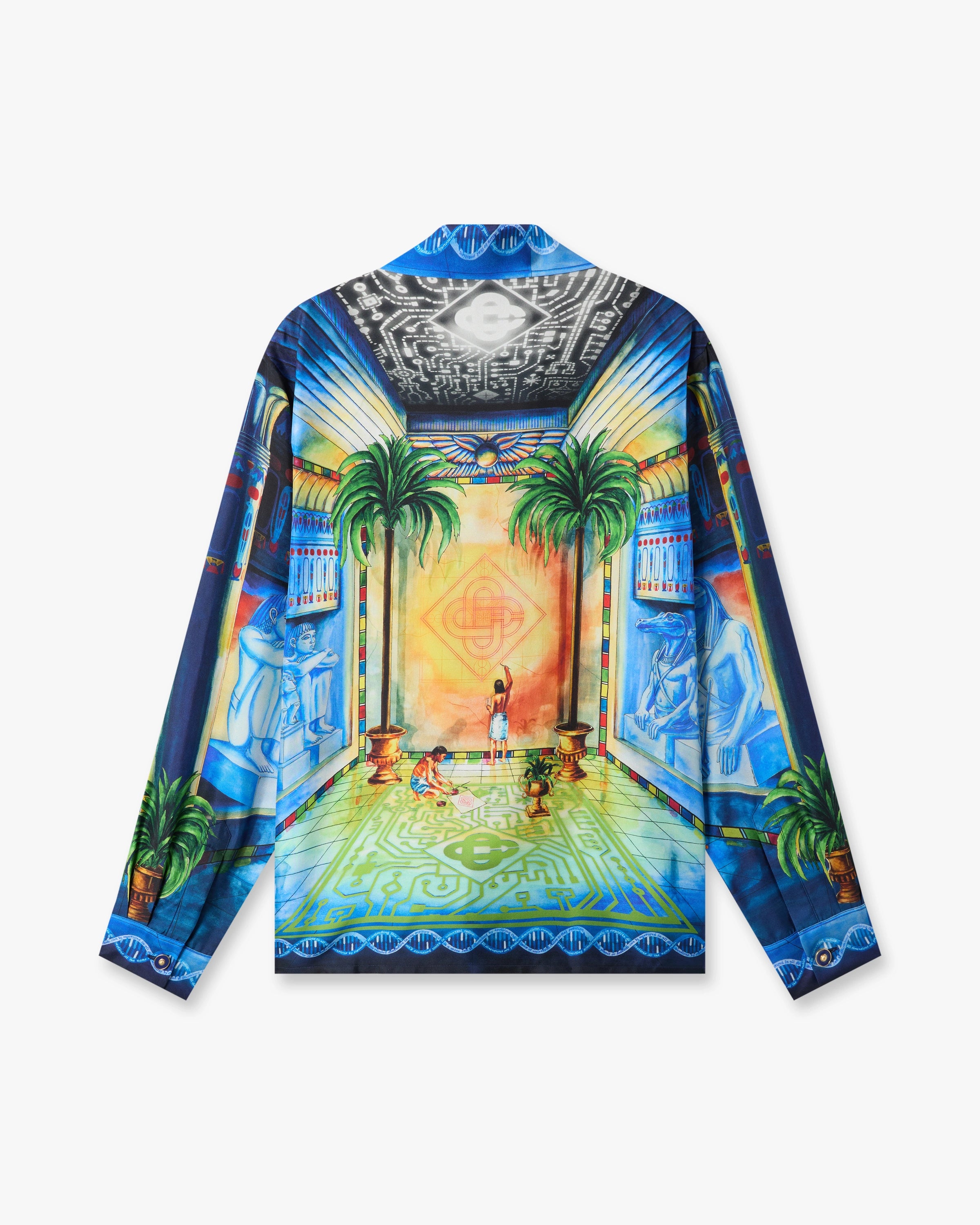 Casablanca Geometrie Sacree camicia seta manica lunga taglia M