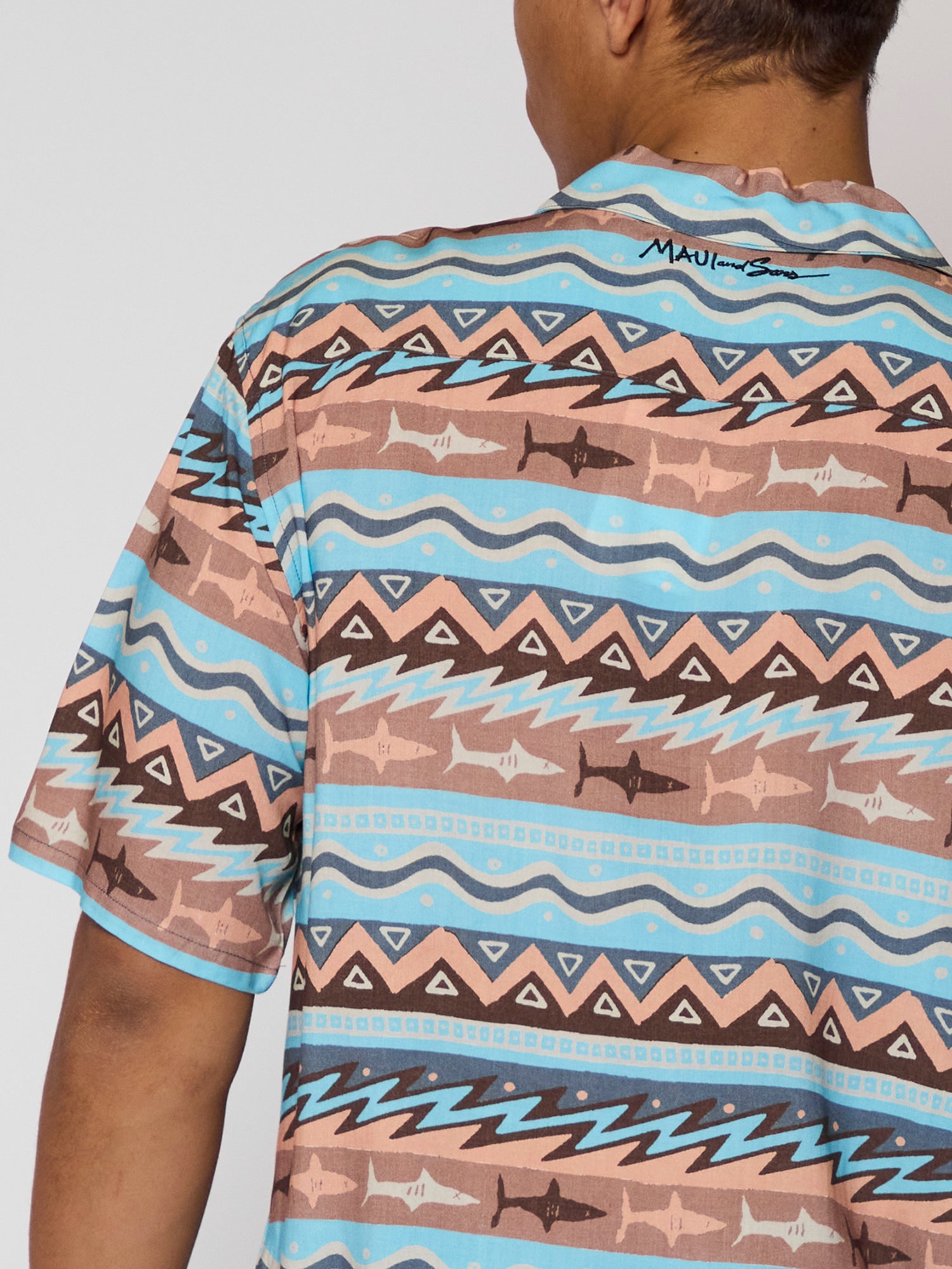 Maui and Sons Stoker camicia manica corta beige rayon