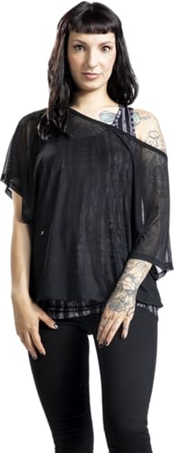 Gothicana by EMP Set T-Shirt e Top Neri Stampa Foresta