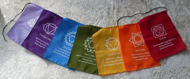 Siesta Chakra Meditation bandierine preghiera cotone 128 cm