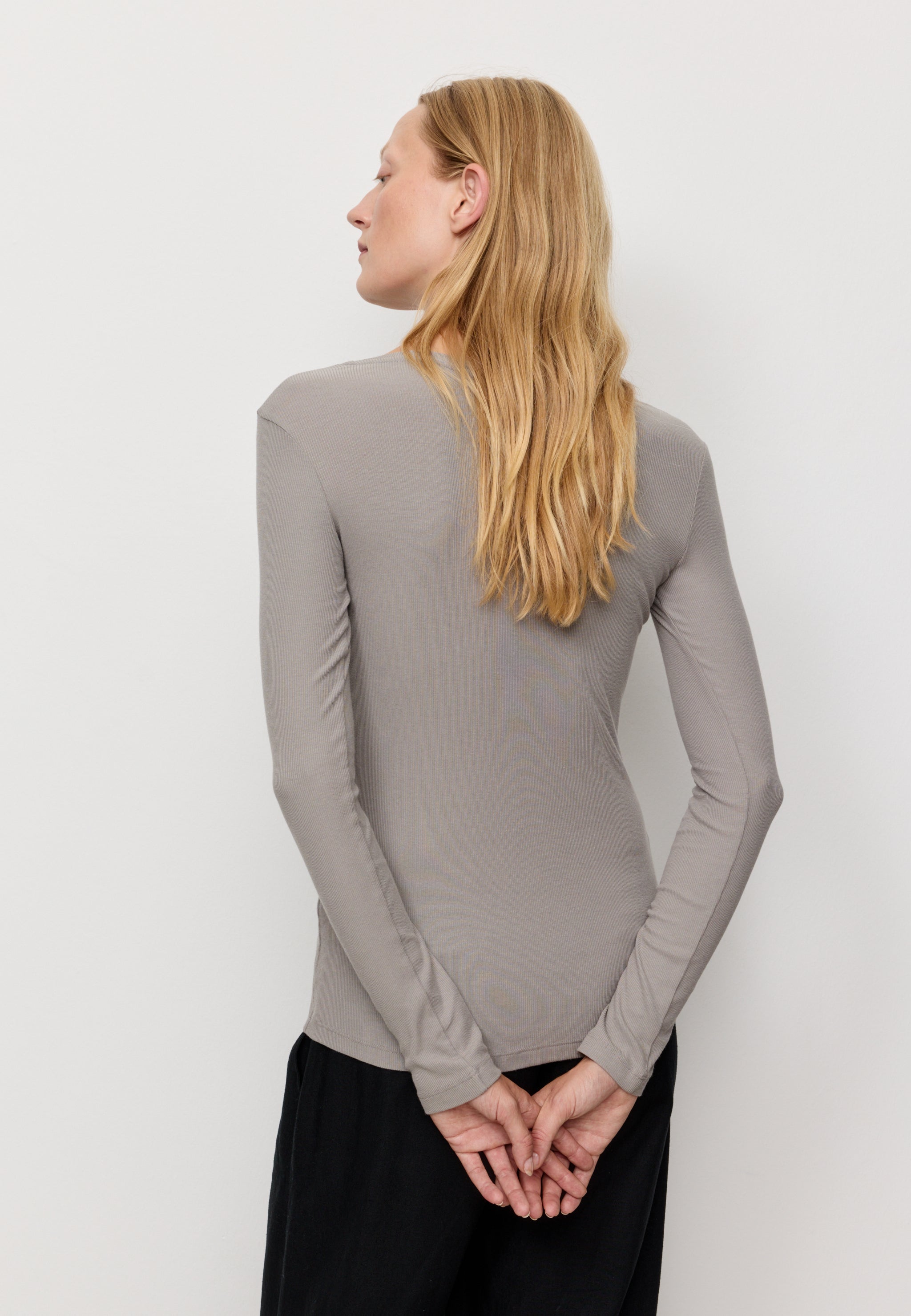 Recolution Senna maglia manica lunga greige cotone bio