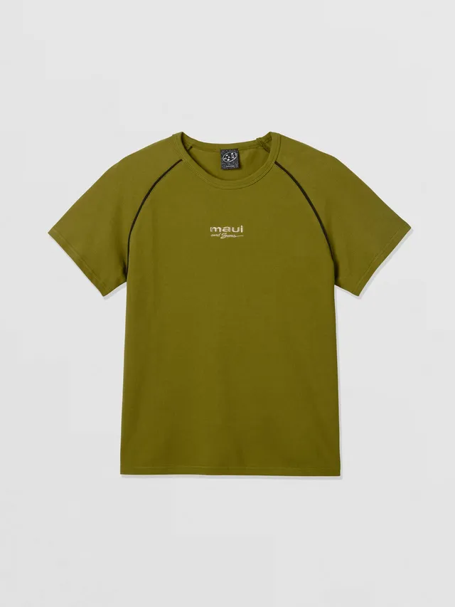 Maui and Sons Pique Front Elevated T-Shirt piqué