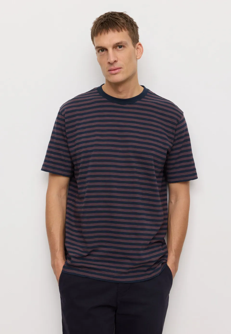 Recolution Delonix Stripes t-shirt uomo uva cotone bio