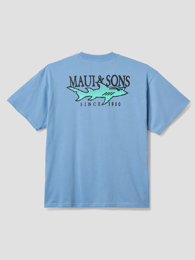 Maui and Sons Rooster Boxy Fit T-Shirt Periwinkle