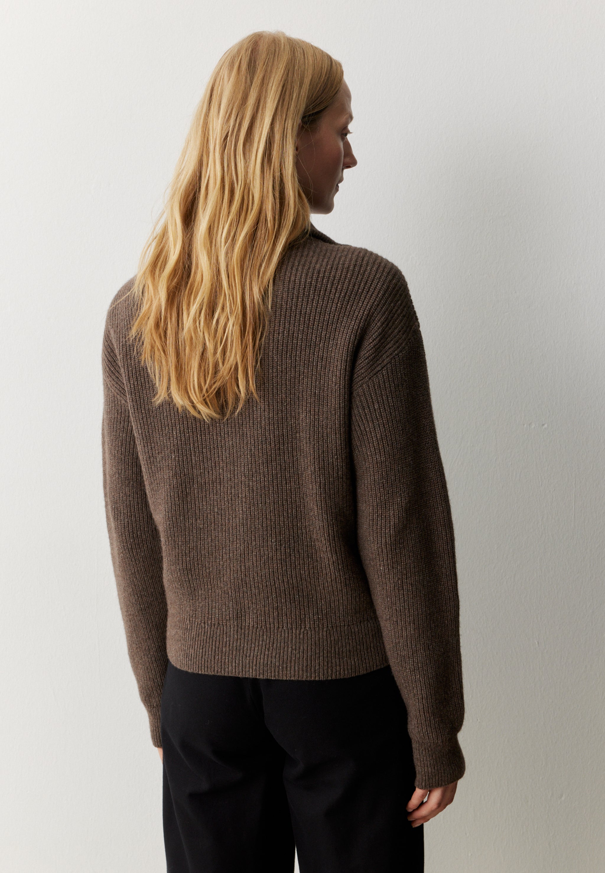 Recolution Tapioca cardigan donna marrone cotone bio