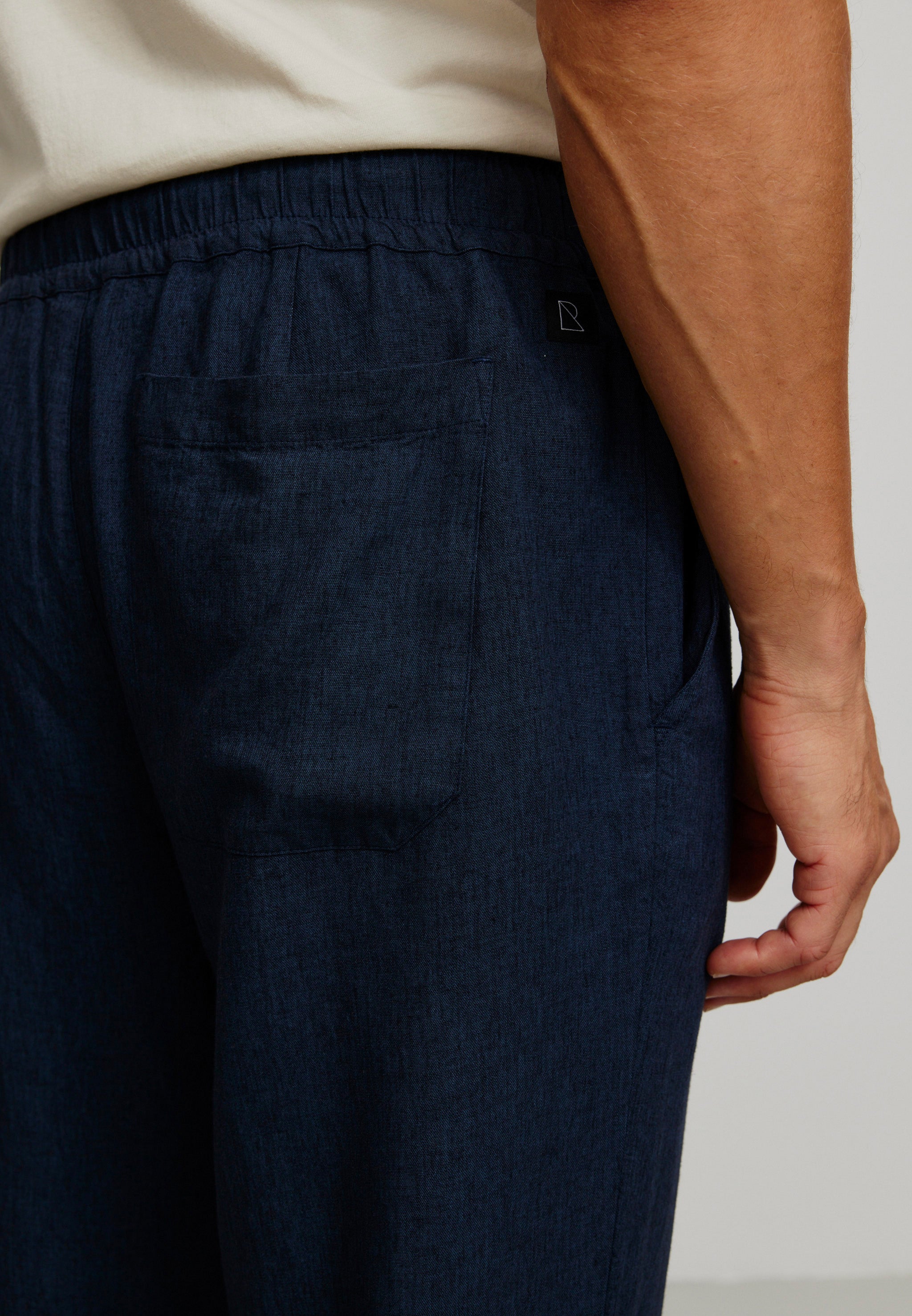 Recolution Tangelo pantaloni navy lino traspirante