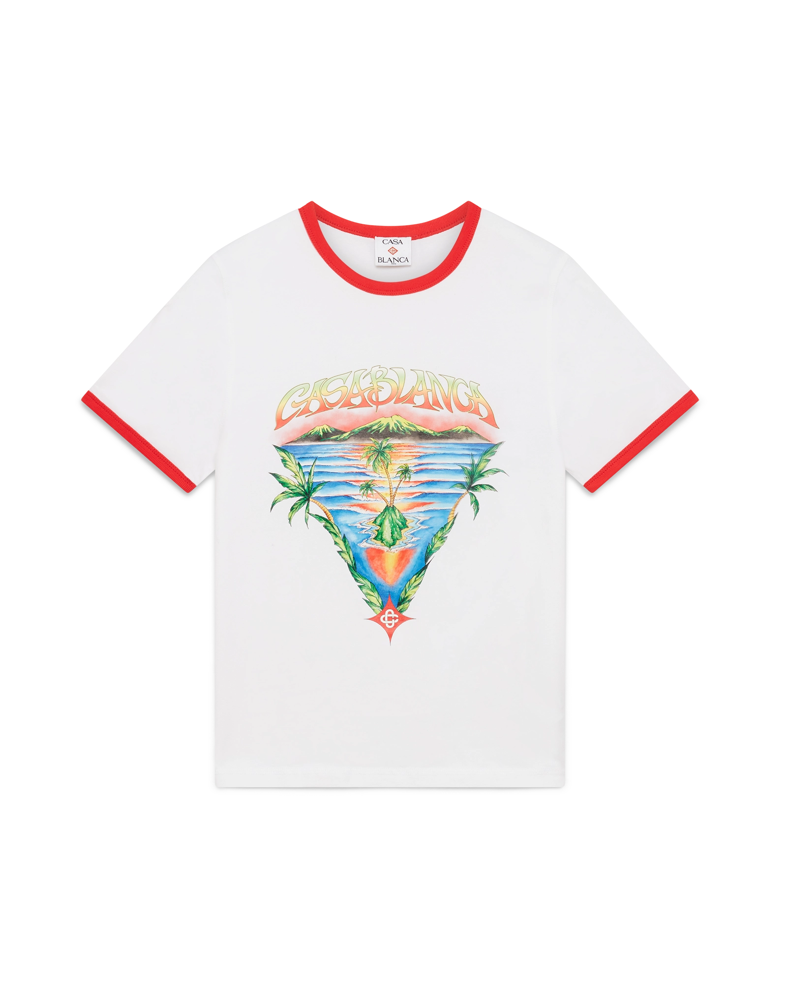 Casablanca Innocence Triangle t-shirt bianca cotone