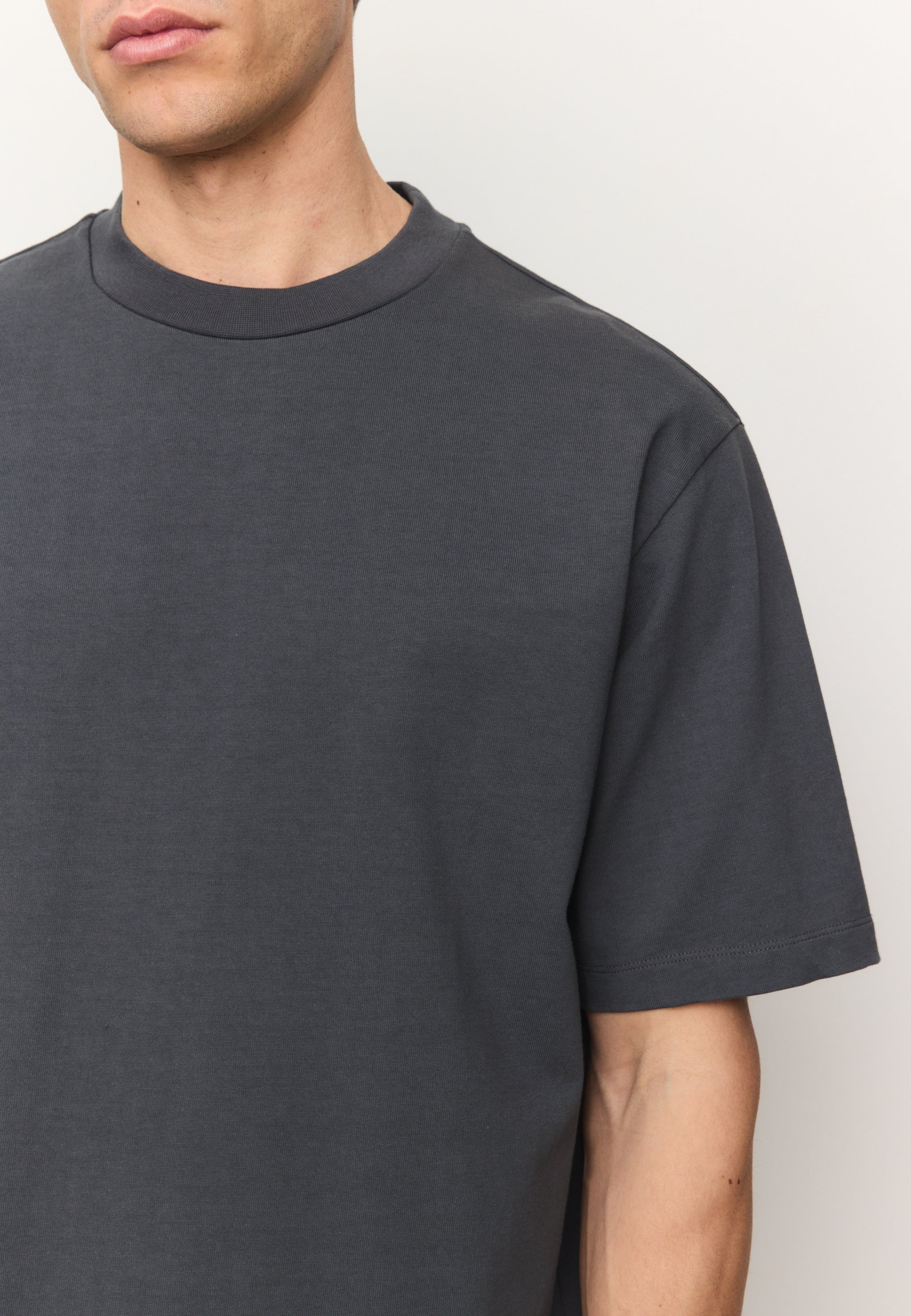 Recolution Elder t-shirt uomo grigia dark grey cotone pesante