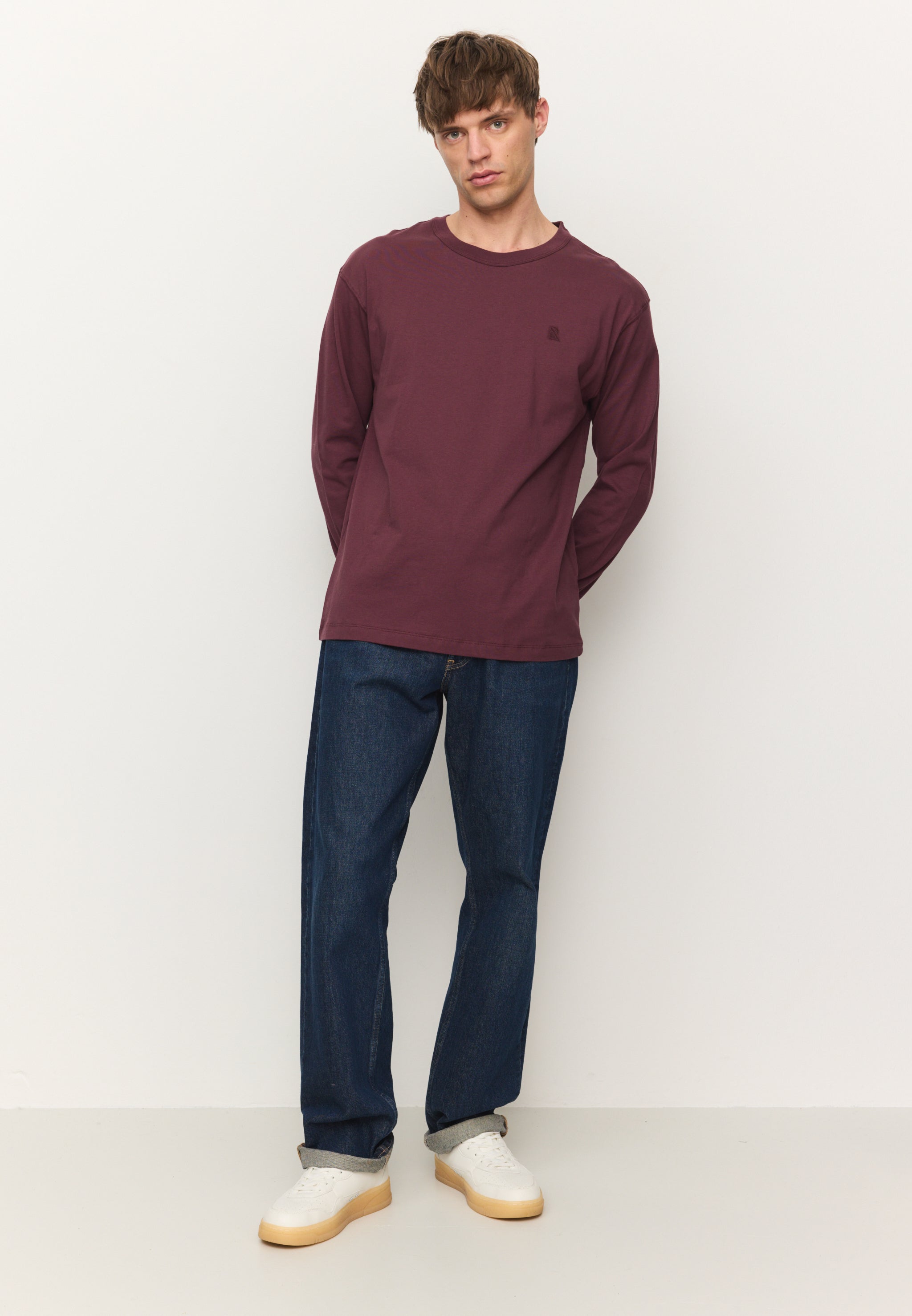 Recolution Papaya longsleeve dark plum cotone bio