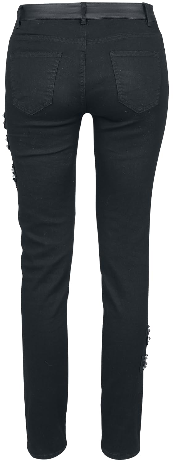 Gothicana by EMP Skarlett jeans donna nero mesh 31W/30L