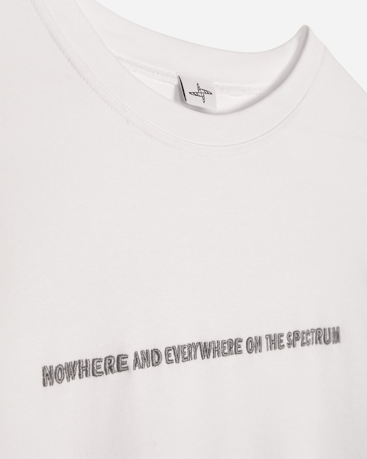 Noskra Statement t-shirt bianca cotone ricamo