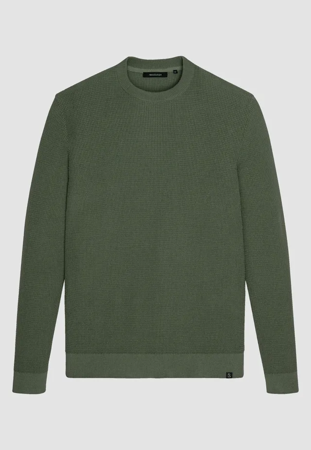 Recolution Lupin maglione cotone bio verde kaki
