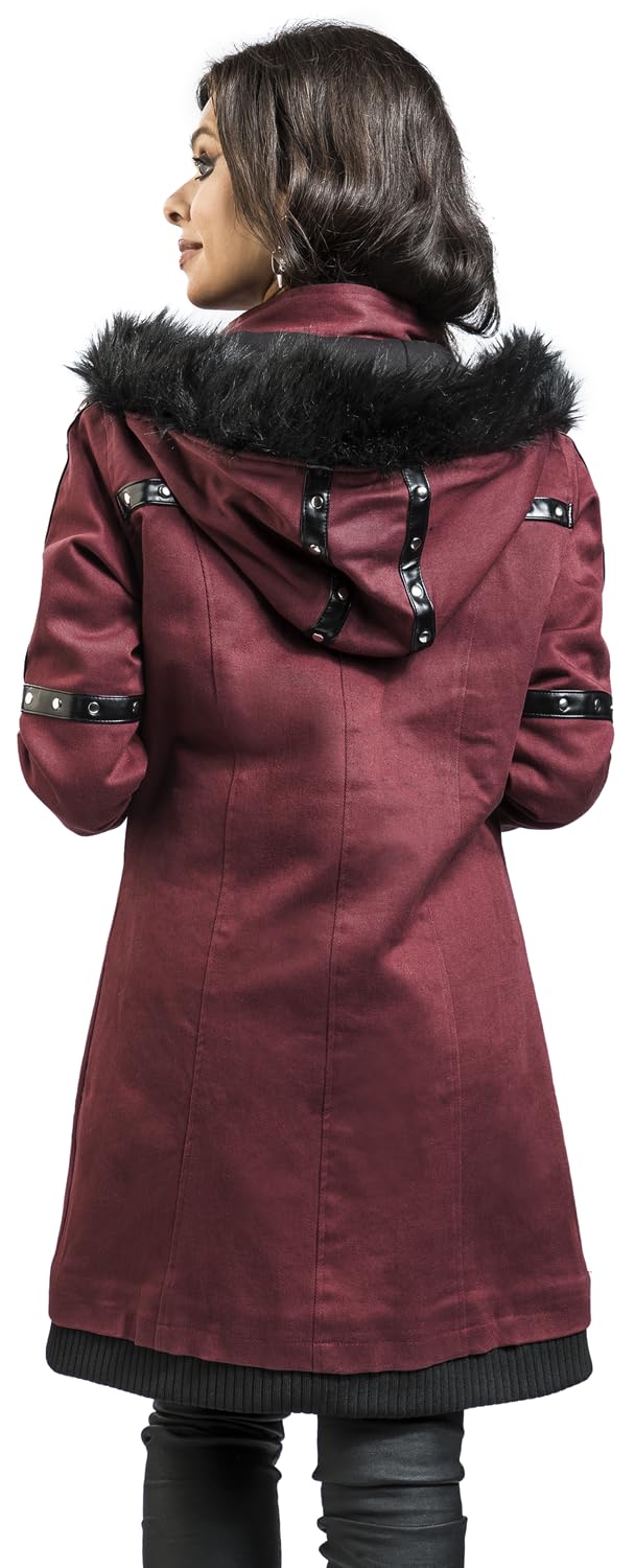 Gothicana by EMP Giacca rossa donna L similpelle borchie