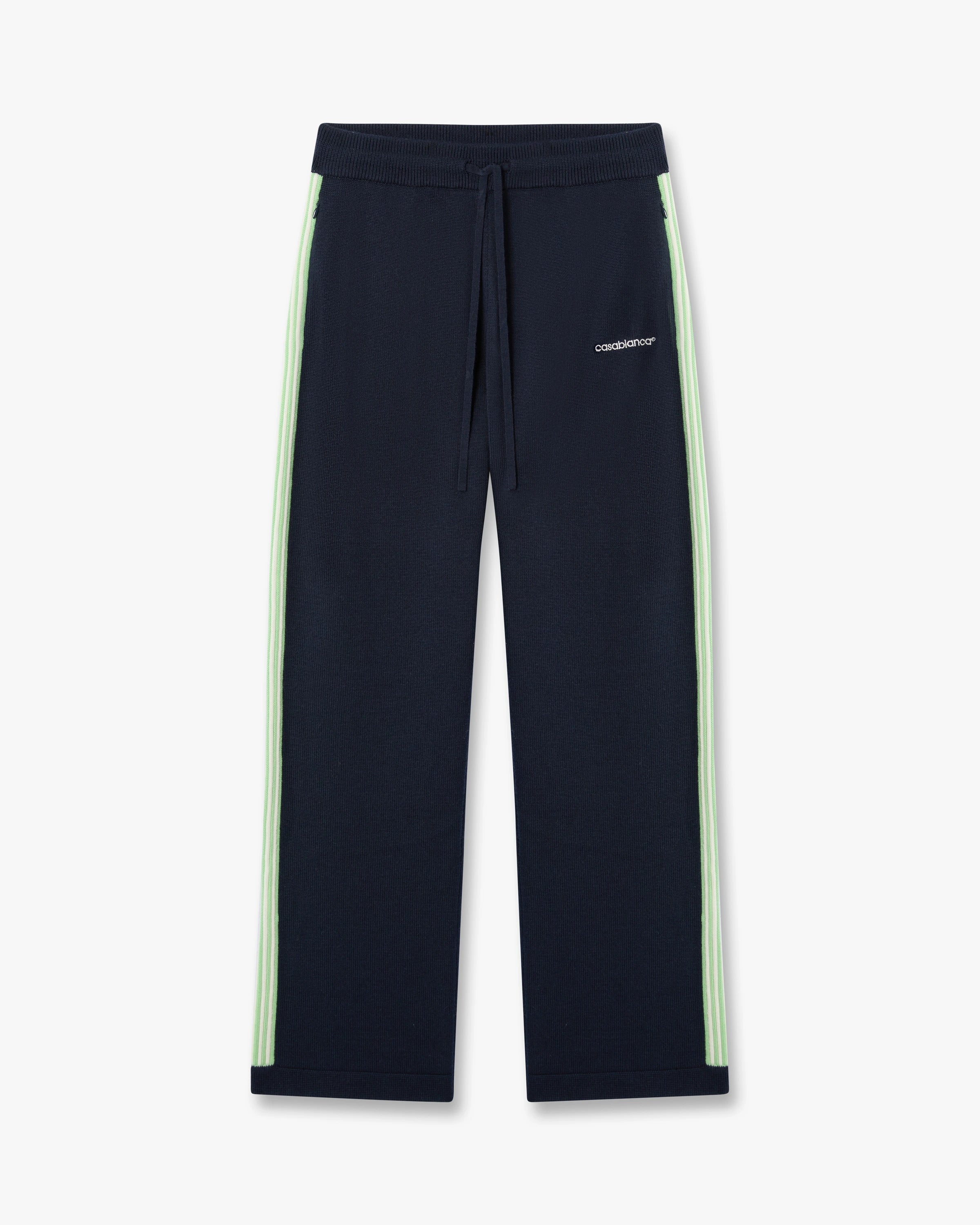 Casablanca Track pantaloni tuta blu lana merino uomo
