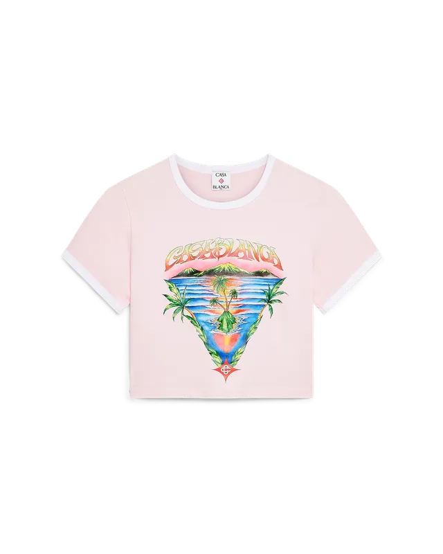Casablanca Innocence Triangle t-shirt rosa slim