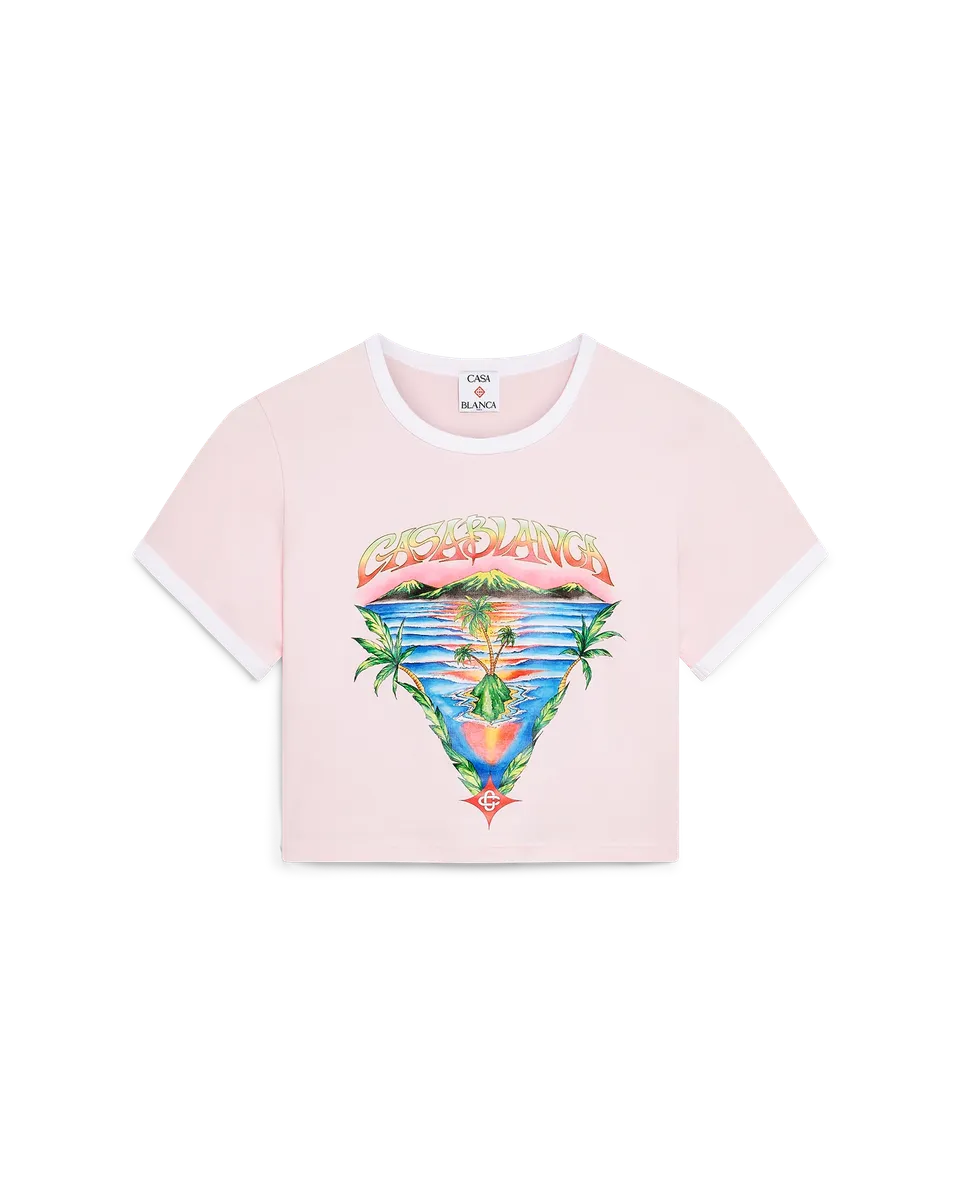 Casablanca Innocence Triangle t-shirt rosa slim