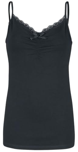 Gothicana by EMP Top Nero Pizzo Collo S Gotico