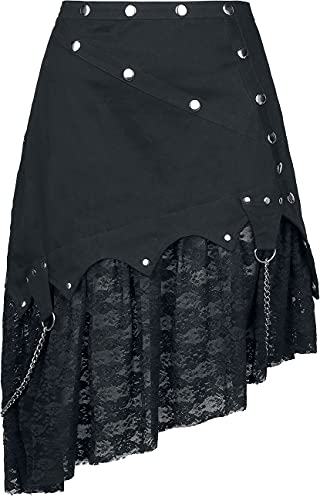 Gothicana by EMP gonna asimmetrica nera pizzo L