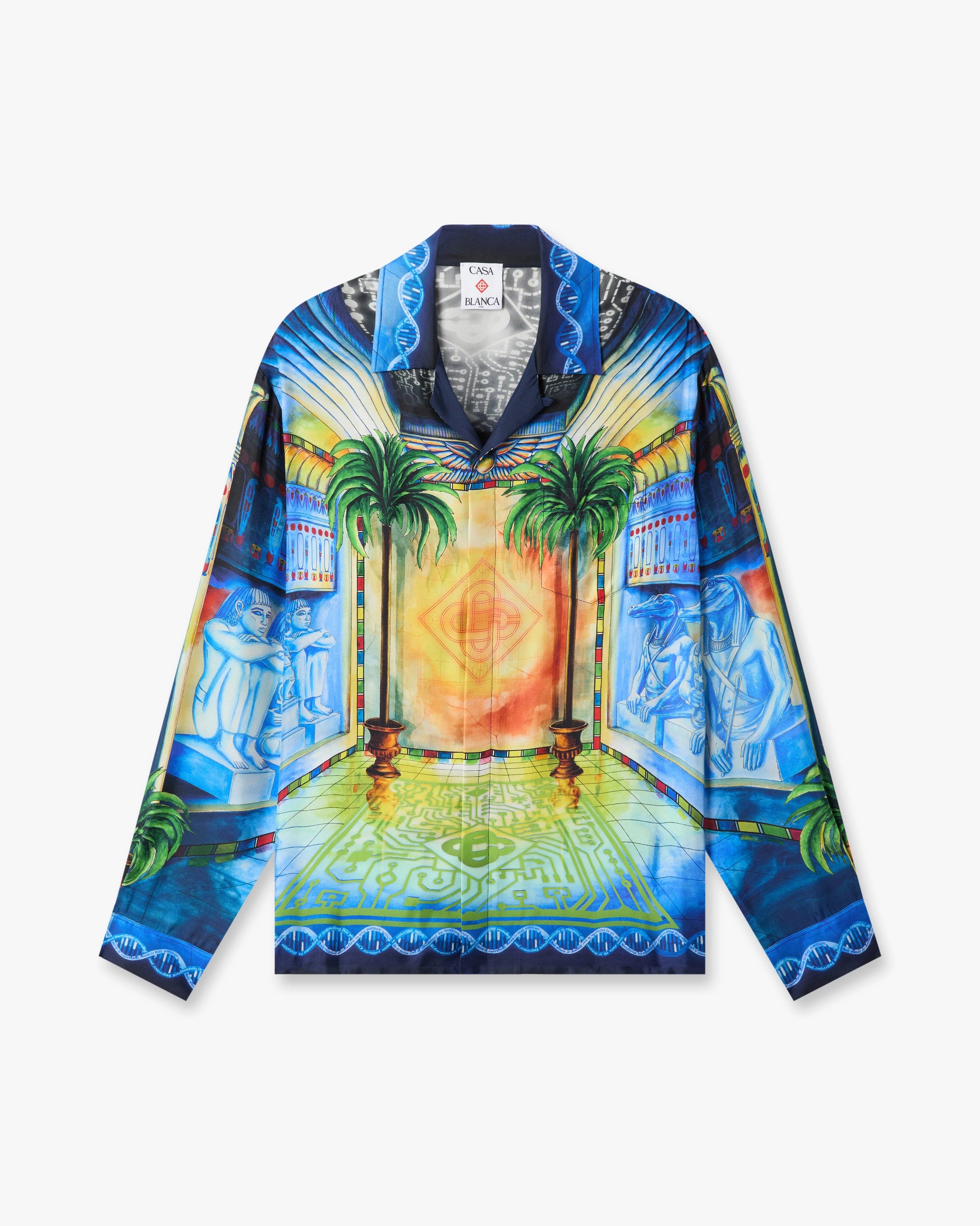 Casablanca Geometrie Sacree camicia seta manica lunga taglia M