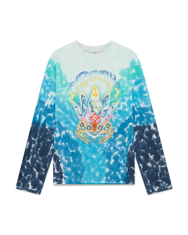 Casablanca Surf Lotus T-shirt Manica Lunga tie dye