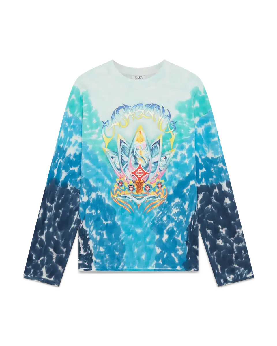 Casablanca Surf Lotus T-shirt Manica Lunga tie dye