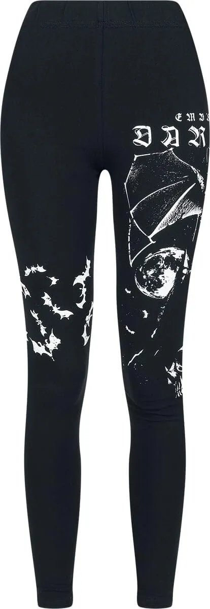 Gothicana by EMP leggings nere stampa pipistrelli