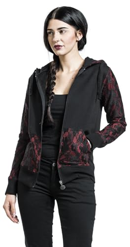 Gothicana by EMP giacca donna nera rossa con pizzo